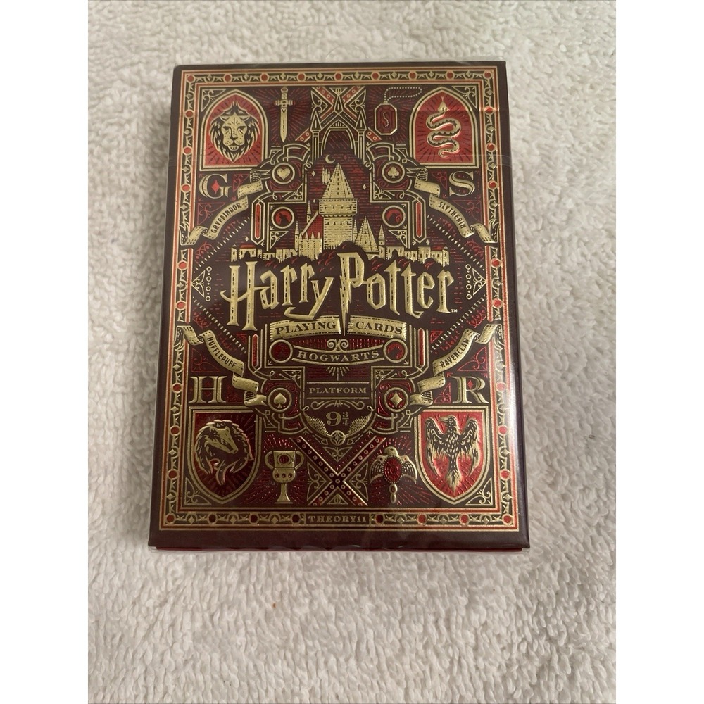 NEW! Harry Potter Premium Playing Cards Collector's Red Gold Theory11 NWT